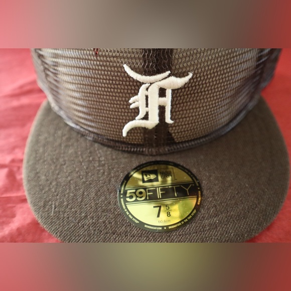 New Era x Fear of God 59FIFTY Mesh Fitted Cap Hat Brown Multiple Sizes - Picture 8 of 10